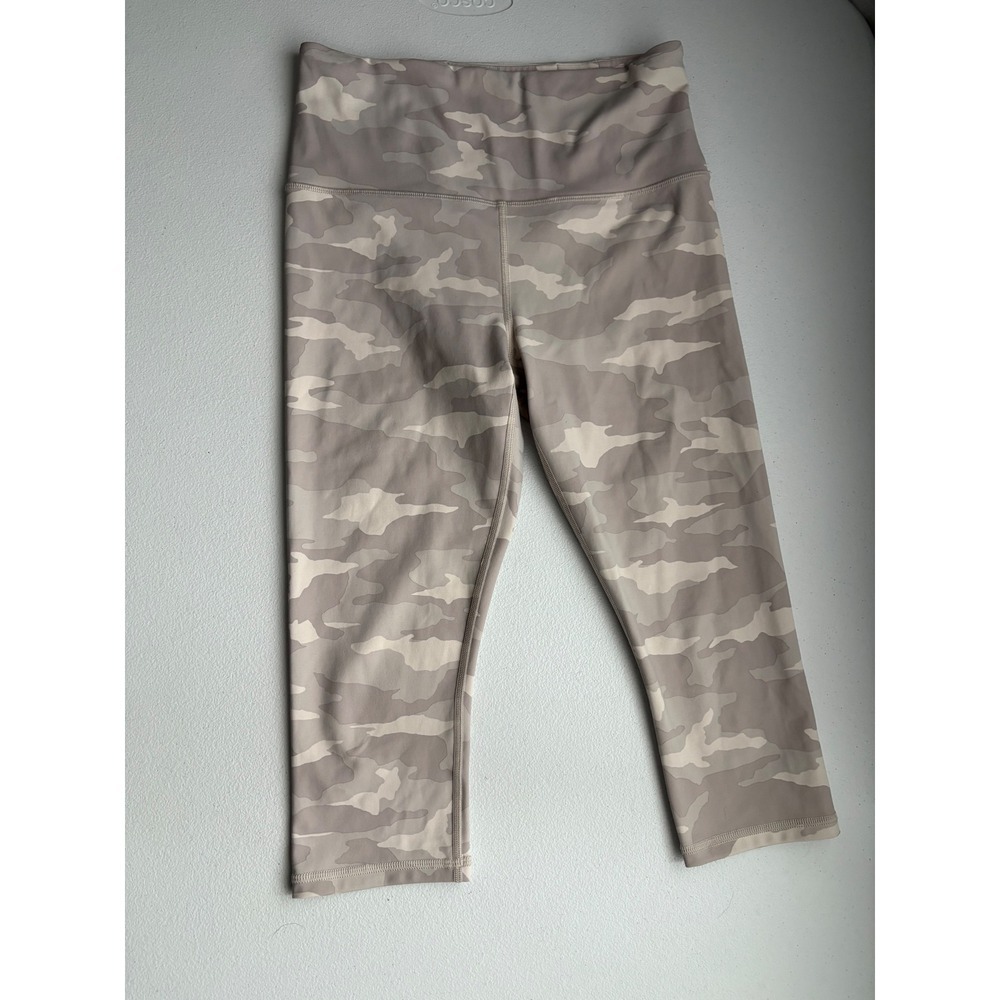 Athleta Elation Camo Crop Leggings Pants Womens Size‎ Small Gray Activewear